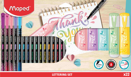 Zestaw do letteringu 22 elementy