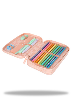 Piórnik 2-komorowy z wyposażeniem Coolpack Jumper 2 pastel powde łososiowy