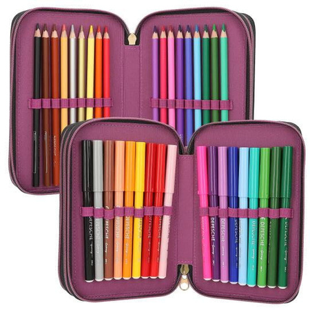 Piórnik potrójny z wyposażeniem Top Model Rebel Kitty 13017A