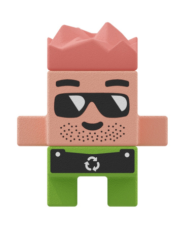 Klocki konstrukcyjne Waffle mini City Śmieciarka 148 elementów