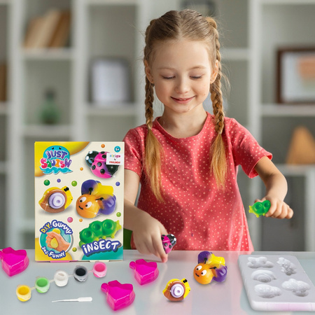 Zestaw kreatywny Strigo Just Squish stwórz swoje żelowe figurki Owady