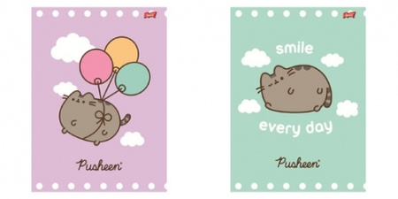 Paczka Zeszyt A4 32k. krata Pusheen mix pakiet 15 sztuk