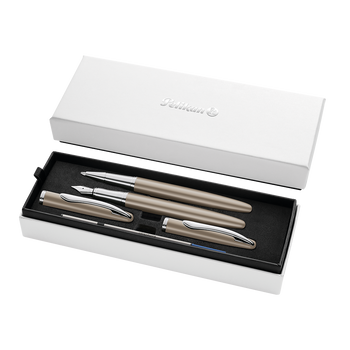 Pióro wieczne Pelikan +pióro kulkowe Jazz Noble Elegance Taupe