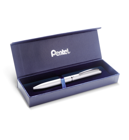 Eleganckie pióro kulkowe EnerGel 0,7 mm BL2007 w etui białe