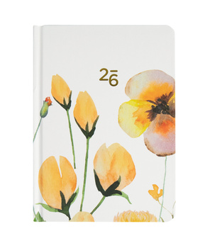 Kalendarz 2026 B6 tygodniowy Żółte Kwiaty