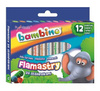 Flamastry ze stempelkami Bambino  12 kolorów