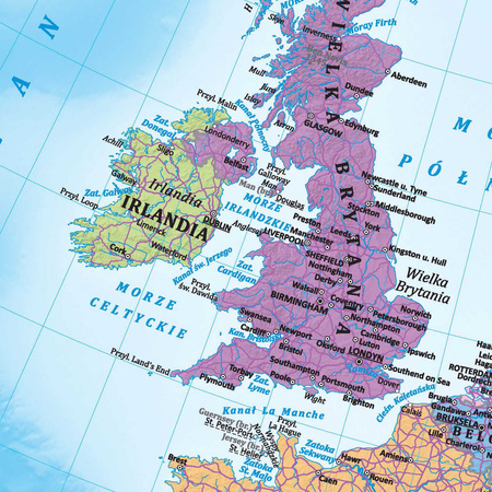 Mapa ścienna Europa polityczno fizyczna dwustronna 1:12 000 000