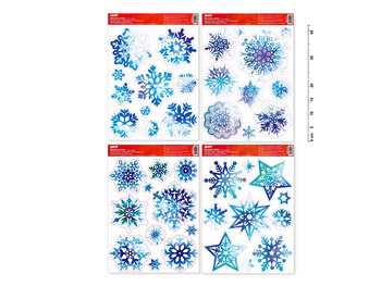 Naklejki bożonarodzeniowe brokat 30x42cm VA001