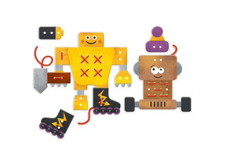 Zestaw kreatywny Roboty sznurowanka