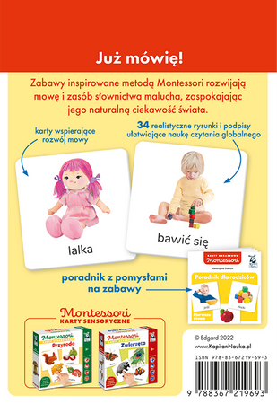 Pierwsze słowa. Montessori. Karty obrazkowe (1-3 lata). Kapitan Nauka