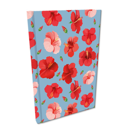 Notes A5 kratka Soft Touch Hibiskusy w jeansie