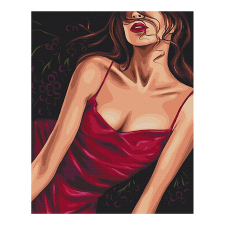 Malowanie po numerach BRUSHME 40x50cm Uwodzicielska czerwień
