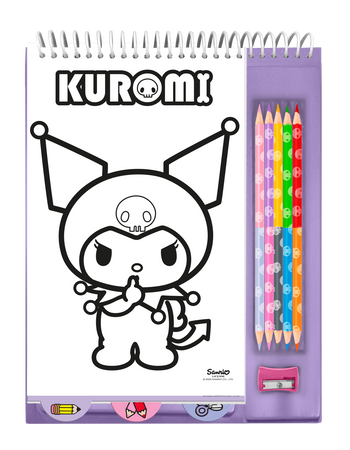 Notatnik z kredekami i temperówką Kuromi KU00014