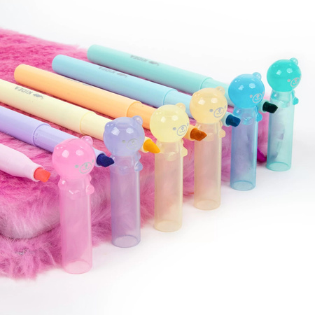 Flamastry Misie Kidea 6 kremowych kolorów