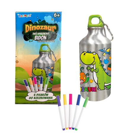 Bidon 500ml z Dinozaurem do kolorowania