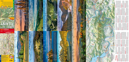 Gorce i Pieniny mapa panoramiczna turystyczna 1:52 000 laminat 2024