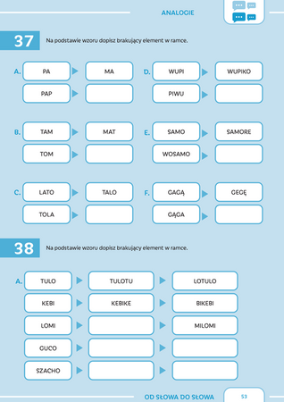 Od słowa do słowa trening leksykalno semantyczny dla uczniów w wieku 13-15 lat