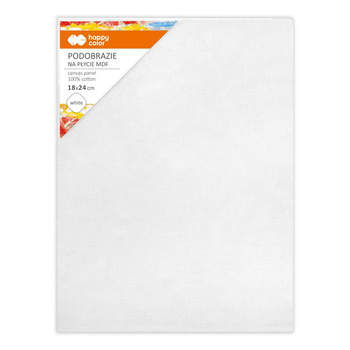 Podobrazie bawełniane białe 18x24 impregnowane MDF Happy Color