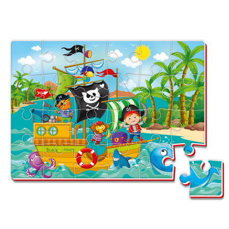 Puzzle A4 piankowe Śmieszne obrazki Piraci RK6020-07