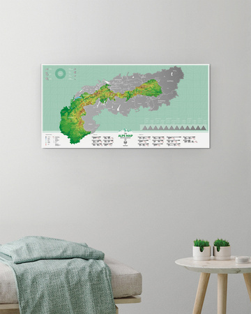 Mapa zdrapka Alpy