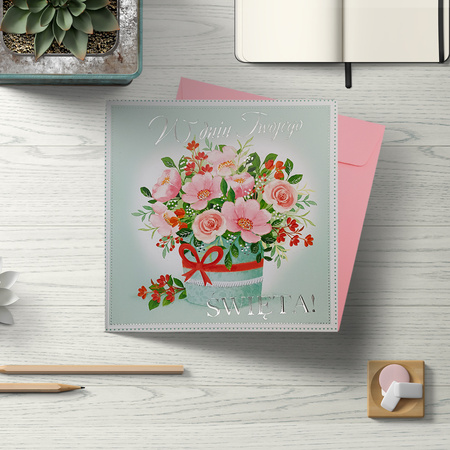 Karnet KW Box kwiatowy