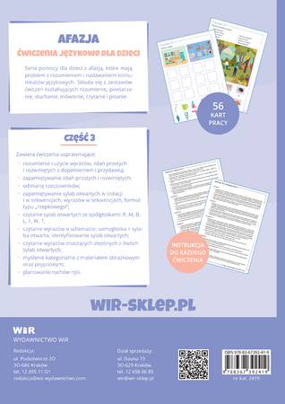 Afazja ćwiczenia językowe dla dzieci część 3