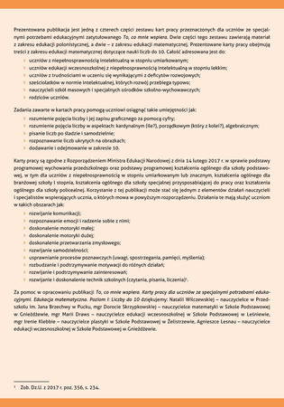 To co mnie wspiera Edukacja matematyczna Poziom I