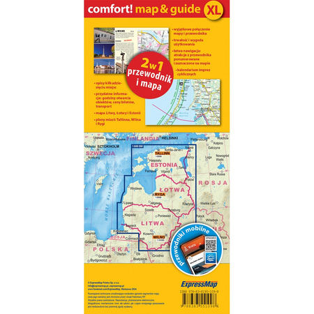Litwa Łotwa map&guide PL laminat 2024