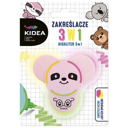 Zakreślacz 3w1 z figurką Kidea mix 1 sztuka