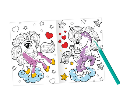 Jednorożce w krainie kolorów. Moje jednorożce. Dodaj kolorów