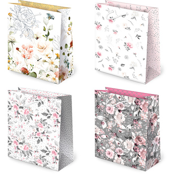 Torebki prezentowe T2-106 Kwiaty mat 10 sztuk