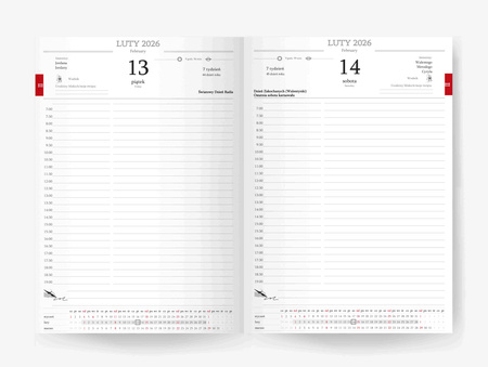 Kalendarz 2026 Jazz A5 dzienny czekoladowy