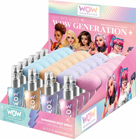Spray do ciała WOW brokatowy mix wzorów WOW00014