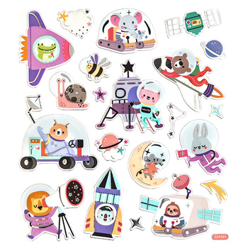 Naklejki Kosmiczne Zwierzaki 20 szt.