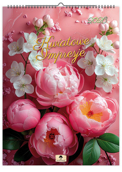 Kalendarz 2026 Kwiatowe impresje ścienny KS A4 V2