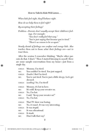 How to Talk so Kids Will Listen and Listen so Kids Will Talk