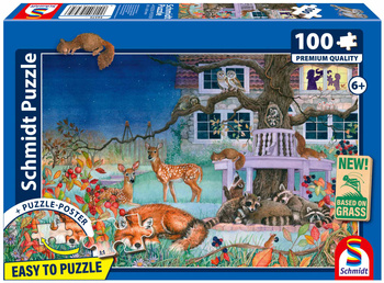Puzzle 100 PQ Zwierzęta nocą 113646