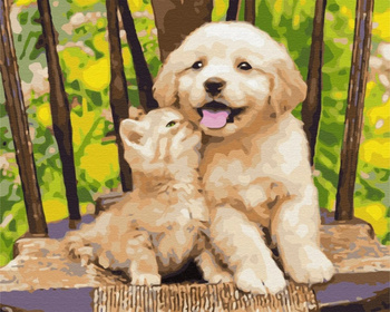 Malowanie po numerach BRUSHME 40x50 cm Mali Przyjaciele