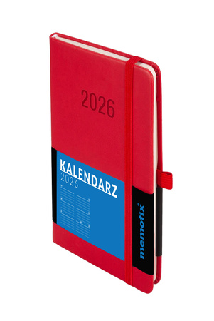 Kalendarz 2026 Memofix B6 TDW czerwony