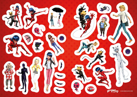 Miraculous. Biedronka i Czarny Kot. Książka do wyklejania