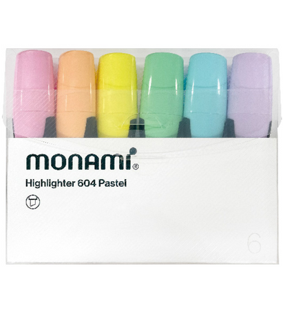 Zakreślacz MonAmi 604 6 kolorów pastelowych