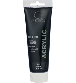 Farba akrylowa czarna Maries 120 ml 816B-793