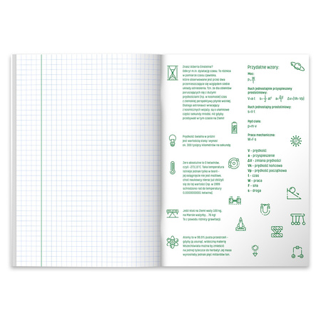 Paczka zeszyt A5 Eco PP Fizyka 60k kratka 5 szt.