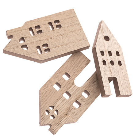 Drewniane domki 3szt.