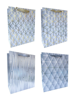 Torebki prezentowe wzory geometryczne JP1015A 12 sztuk