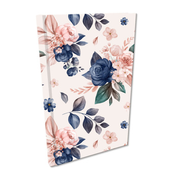 Notes A5 kratka Soft Touch Niebieskie Róże