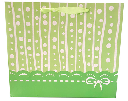 Torebki prezentowe matowe brokatowe kropki JP1449B 12 sztuk