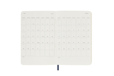 Kalendarz 2025 12M Moleskine P dzienny Sapphire Blue 9x14