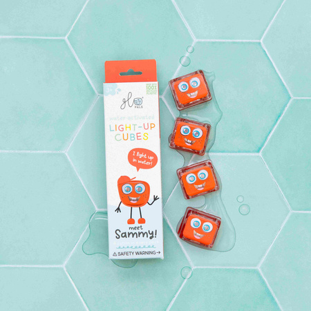 Kostki sensoryczne świecące w wodzie Sammy czerwony