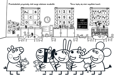 Wesołe przedszkole Peppy. Świnka Peppa. Dodaj kolorów